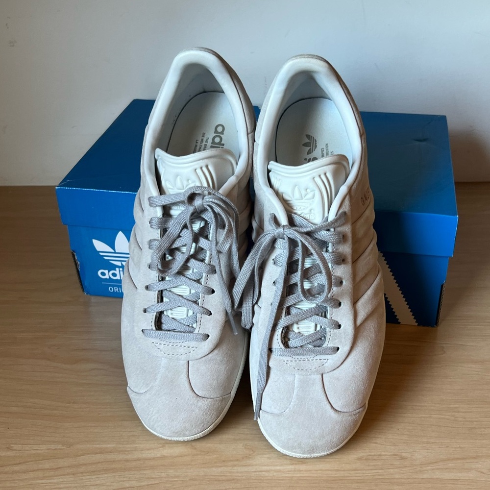 adidas Originals Women's Suede Sneakers in Light Beige